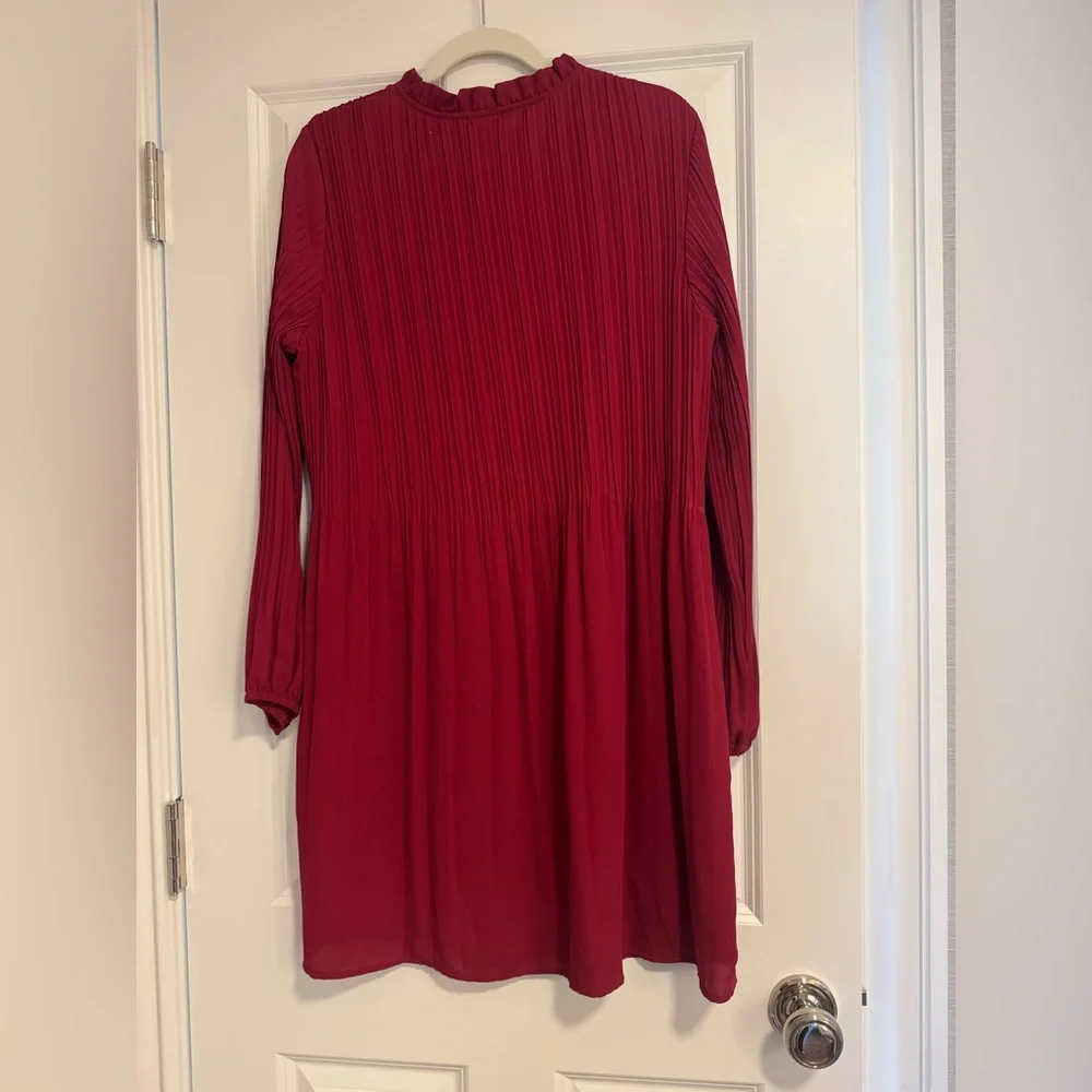 CeCe Red Ruffle Neck Blouse - Picture 5 of 5